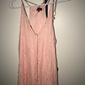 Pink lace dress